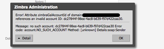 Zimbra TM Administration Console Manage Accounts